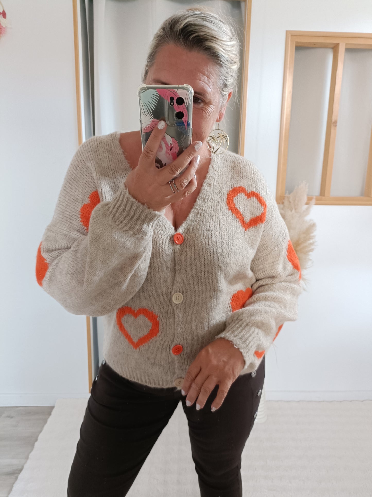 Pull Gilet Cœur