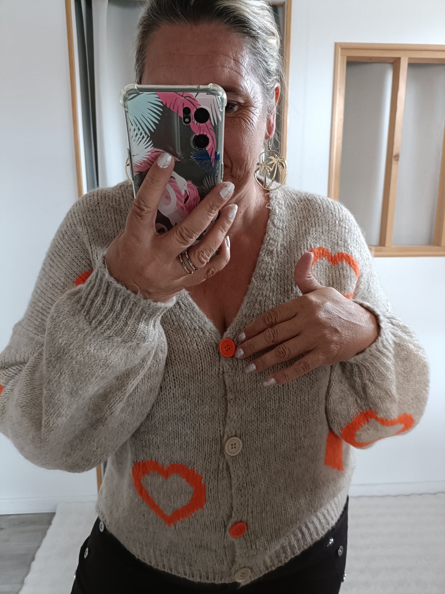 Pull Gilet Cœur