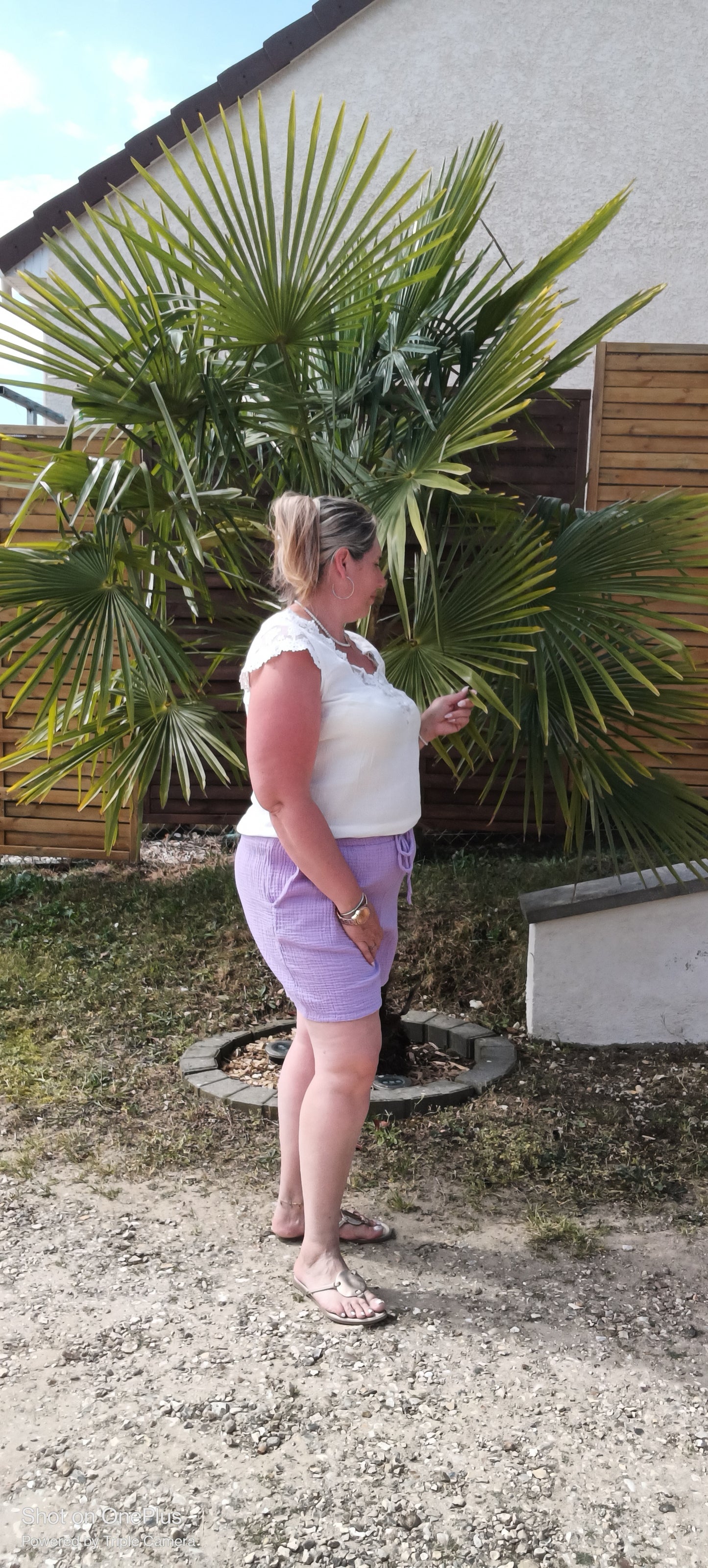 Short Gaze de coton