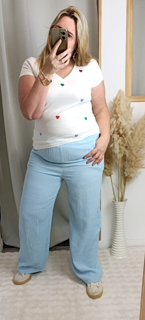 Pantalon Bleu ciel