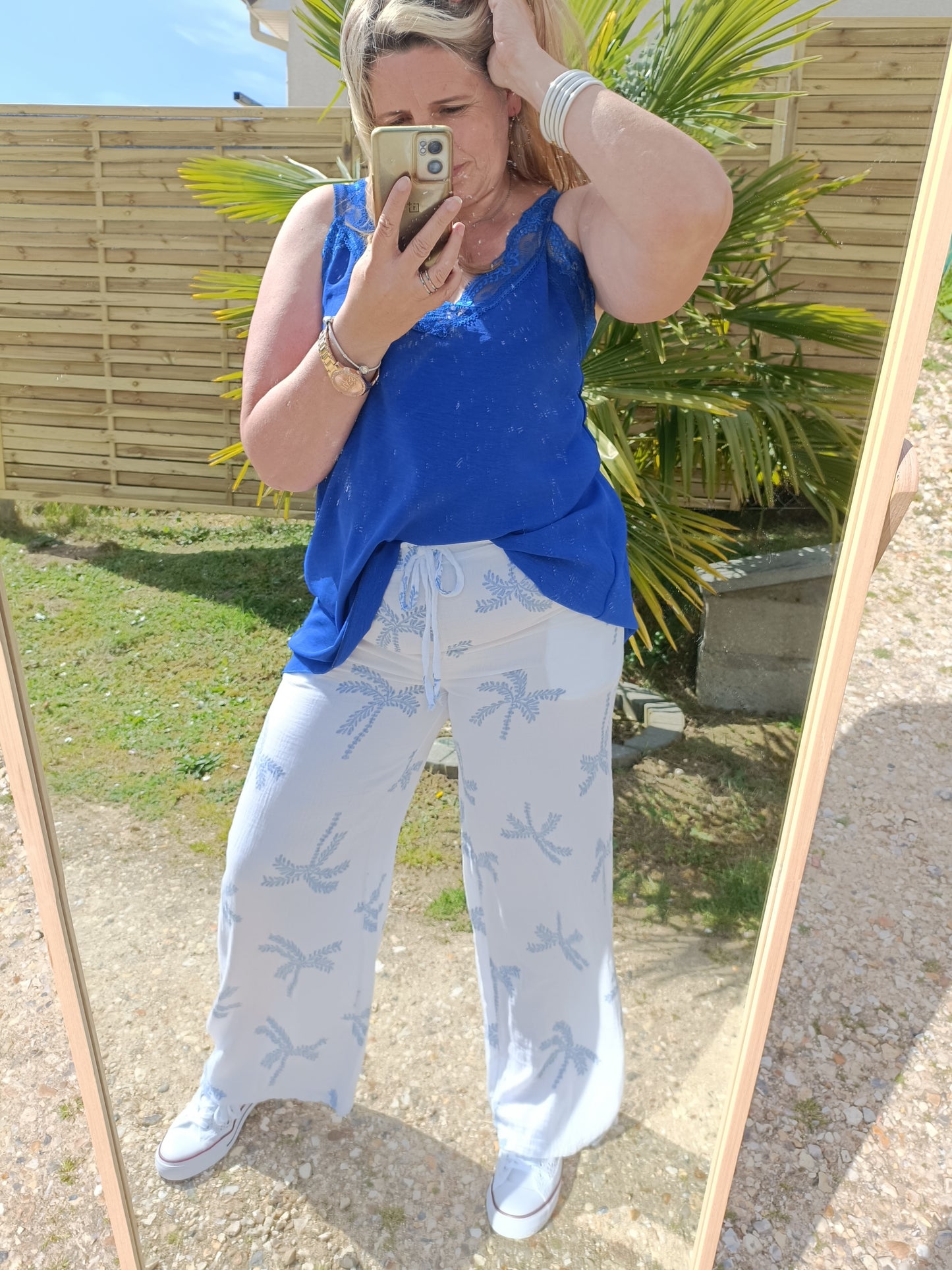 Pantalon Gaze de coton Palmier