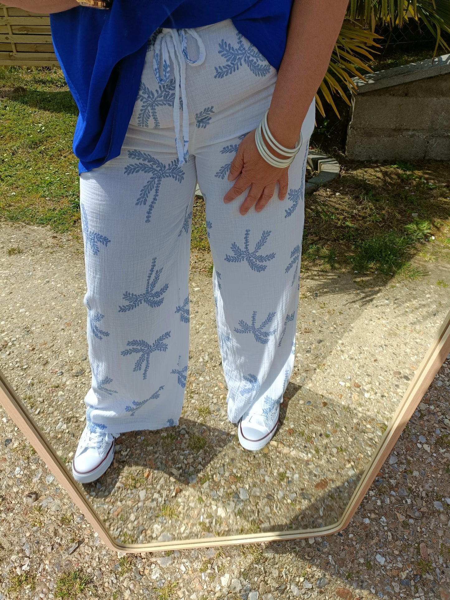 Pantalon Gaze de coton Palmier