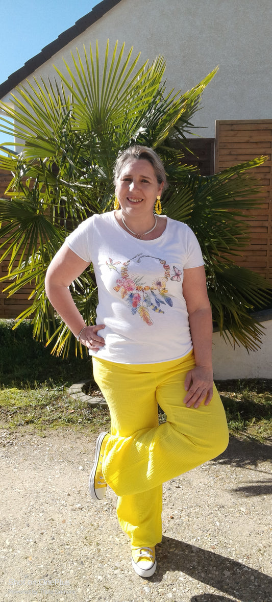 Pantalon gaze de coton