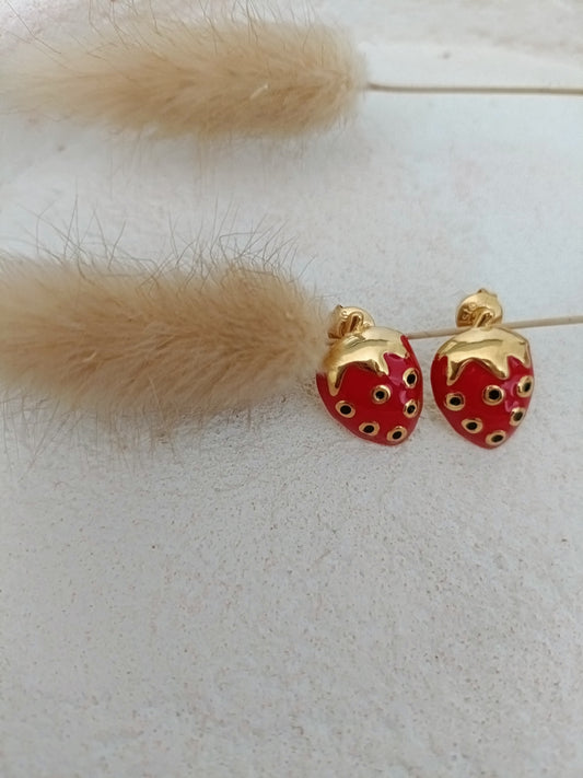 Boucle oreille Fraise